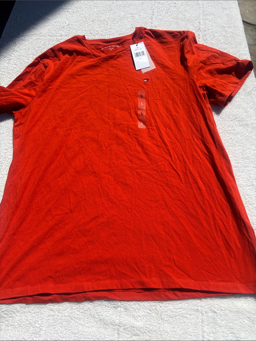 Tommy Hilfiger Short-Sleeve Crewneck T-Shirt in Bright Red